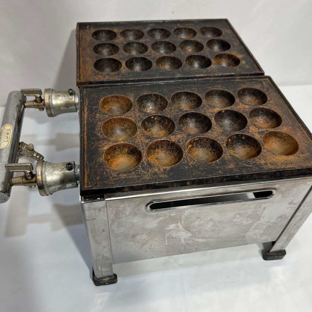 業務用 たこ焼き器 天然ガス用 2連 鉄板
