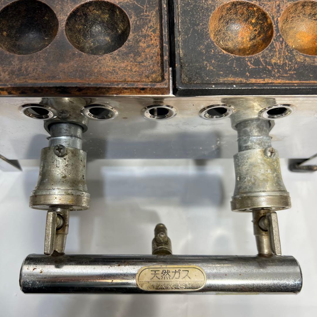 業務用 たこ焼き器 天然ガス用 2連 鉄板