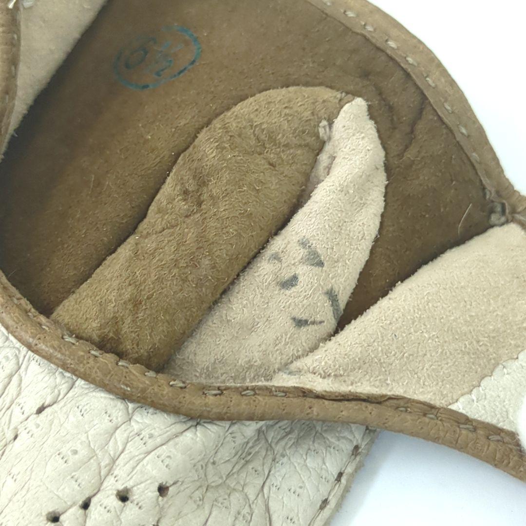 HERMES エルメス　ドライビング　グローブ　ブラウン　ベージュ　６ 1/2