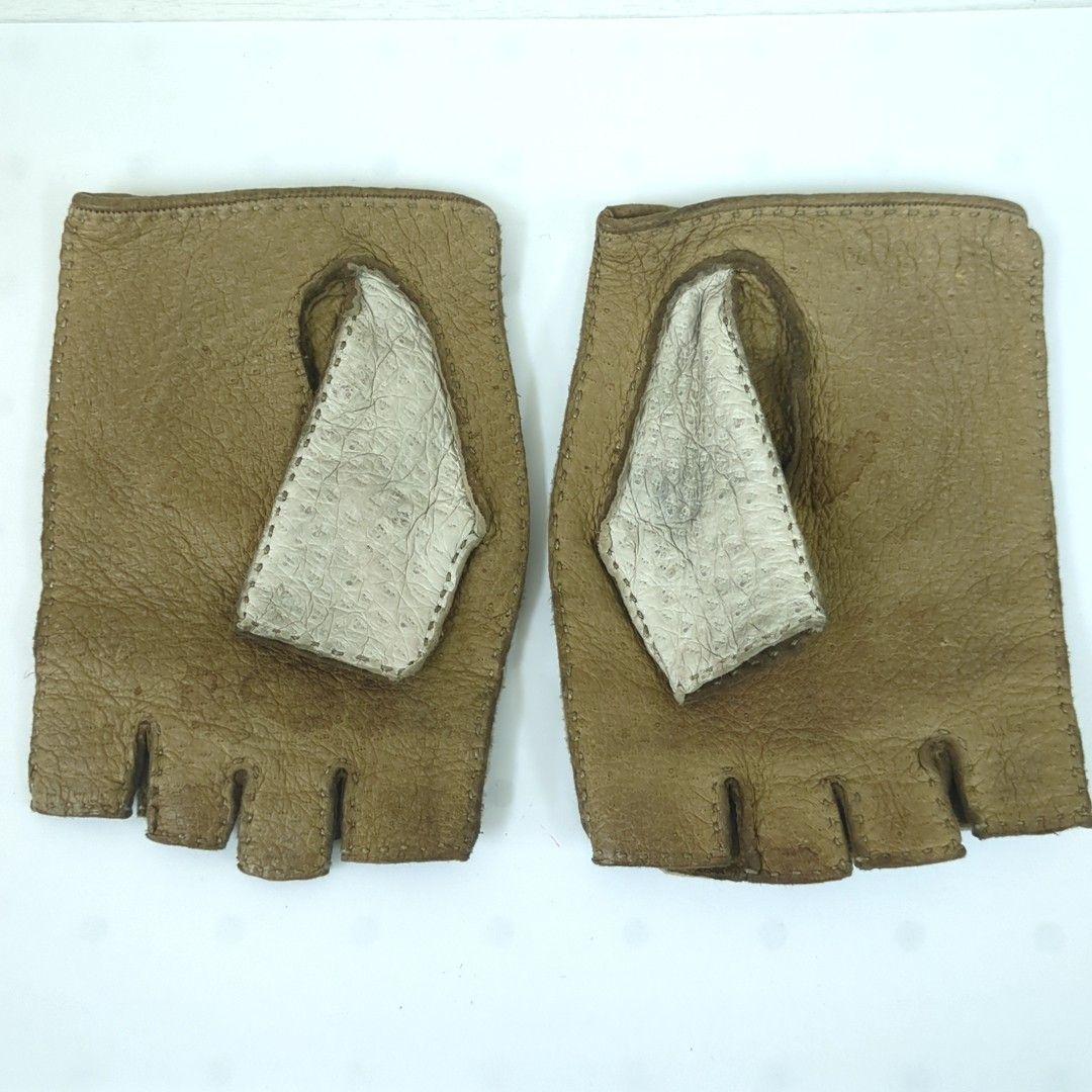 HERMES エルメス　ドライビング　グローブ　ブラウン　ベージュ　６ 1/2