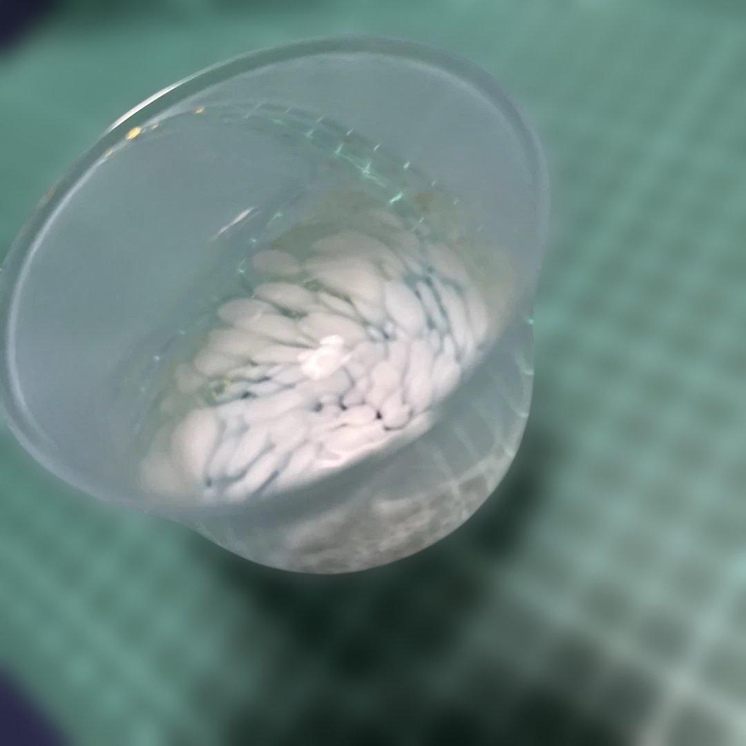 「ガラスのぐい呑み」宙吹ガラス作家　川原有造