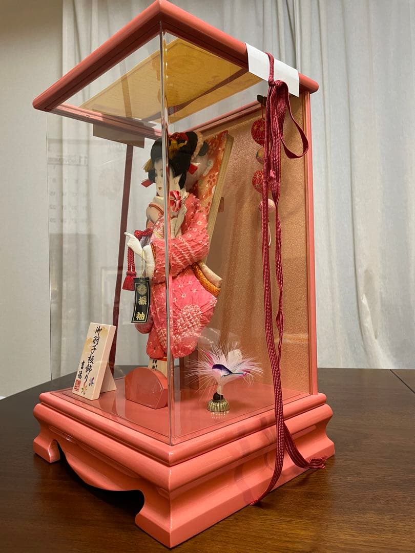 吉徳　羽子板飾り　ピンク