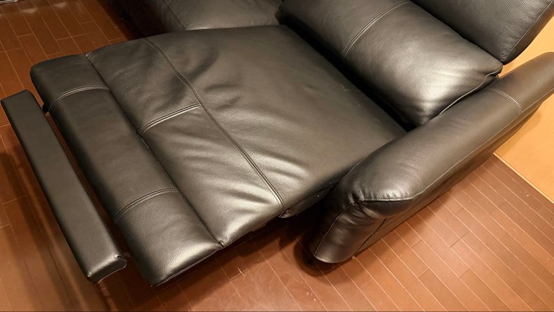 ヤマダオリジナル 電動リクライニングソファ「YES140004BK3P」ブラック