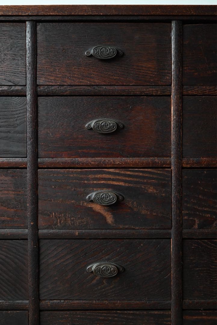 最終値② 店舗什器 引出 古家具 古道具 古美術 骨董 アンティーク 箪笥 抽斗