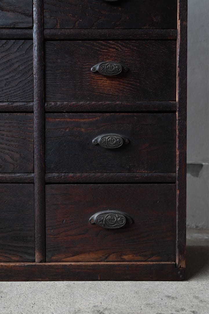 最終値② 店舗什器 引出 古家具 古道具 古美術 骨董 アンティーク 箪笥 抽斗