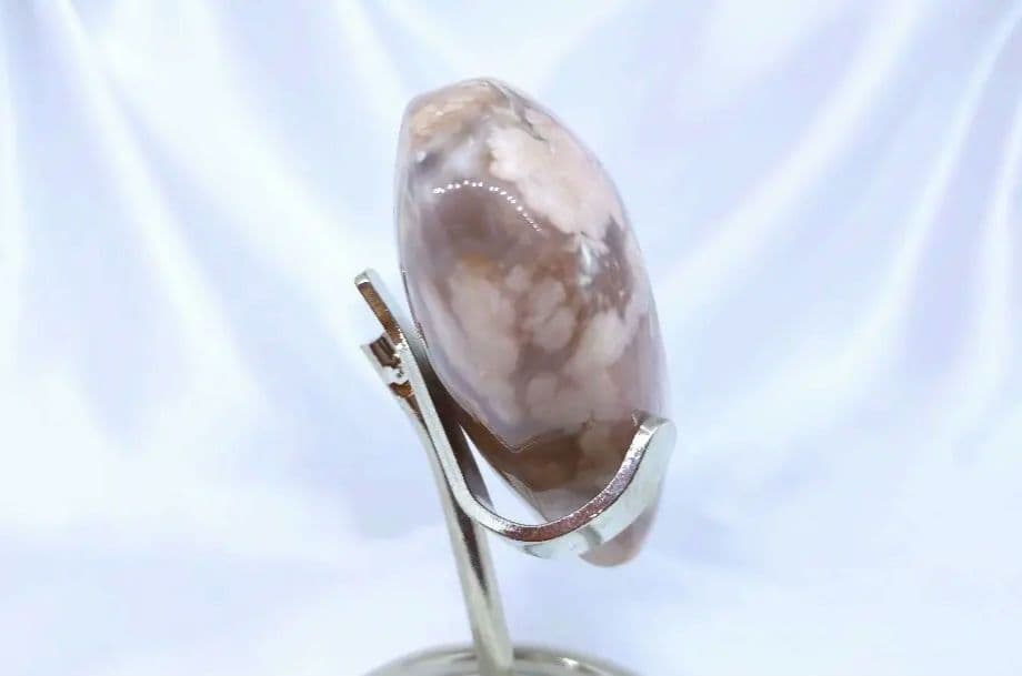 さくら瑪瑙　ハート　フラワーアゲート　ピンク　166g