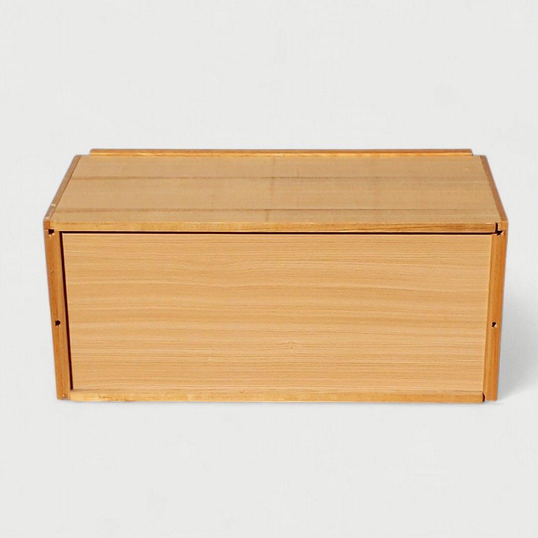 廃盤希少 無印良品 タモ材 ユニットシェルフ用 ボックス フラップ扉