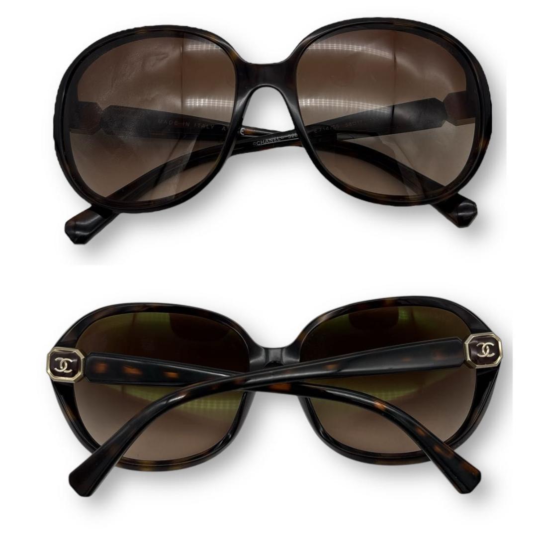 CHANEL sunglasses coco case brown ベッコウ