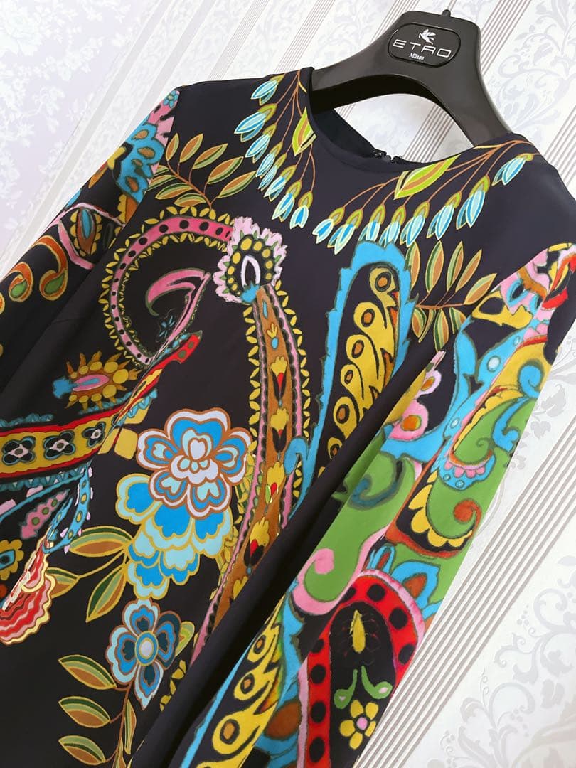 値下げ セール☆美品 ETRO エトロ 洗練 プレシャス ゆったり 美人 ドレス