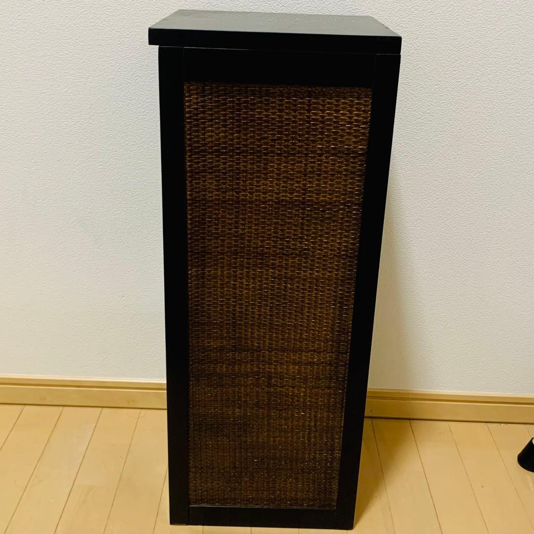 アジアン家具　籐 ラタン 木枠4段チェスト 引き出し 収納 タンス 花台　電話台