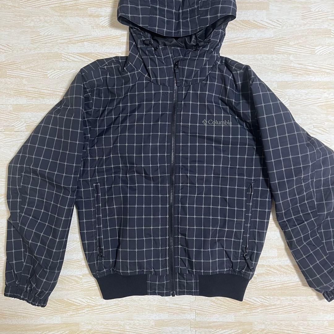 Columbia コロンビア 中綿ナイロンジャケット チェック S フーディー