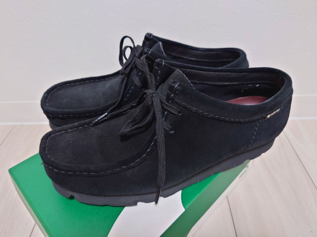 クラークス ワラビー ゴアテックス ブラック黒 UK7