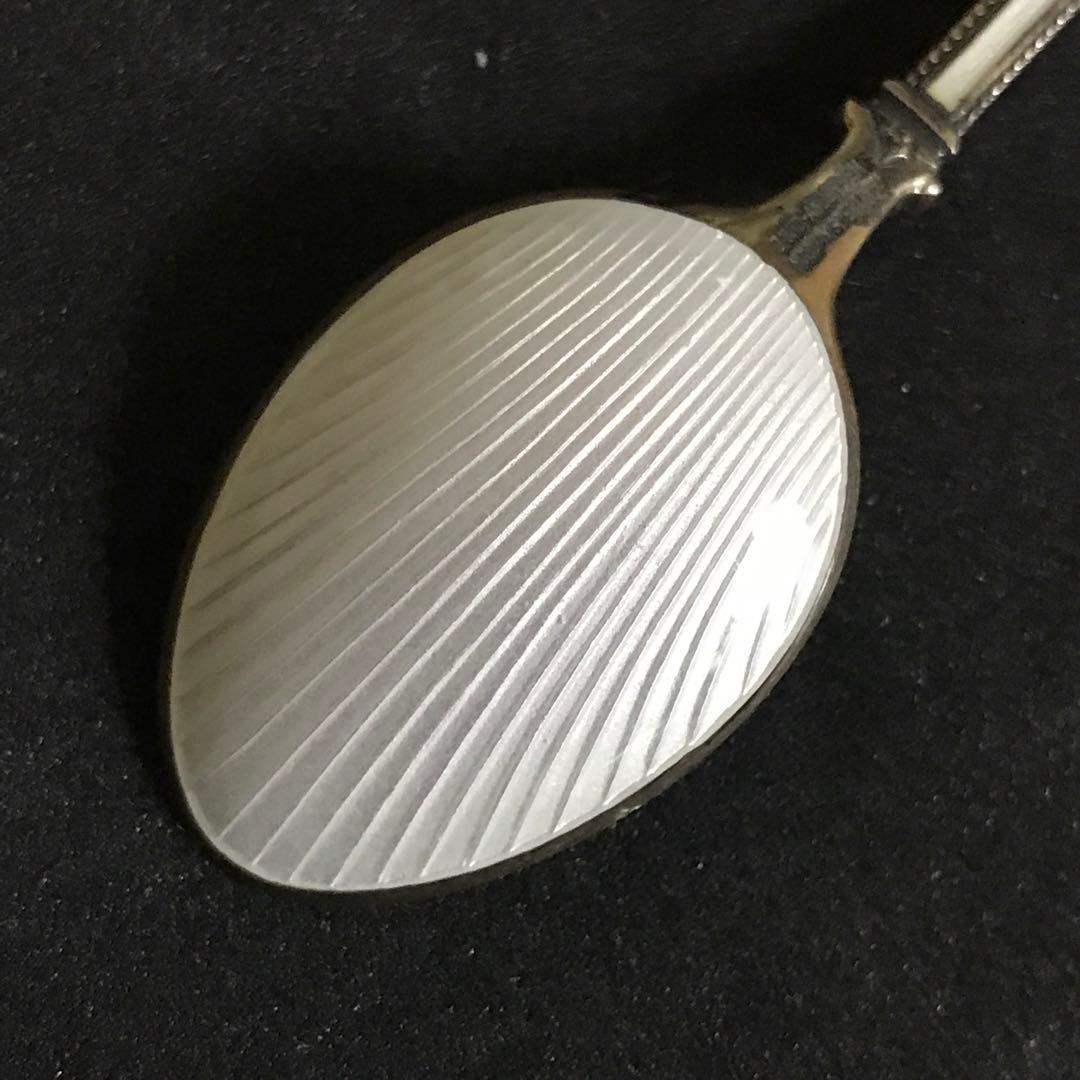 デヴィット アンデルセン カトラリー スプーン シルバー 純銀 ホワイト 七宝焼