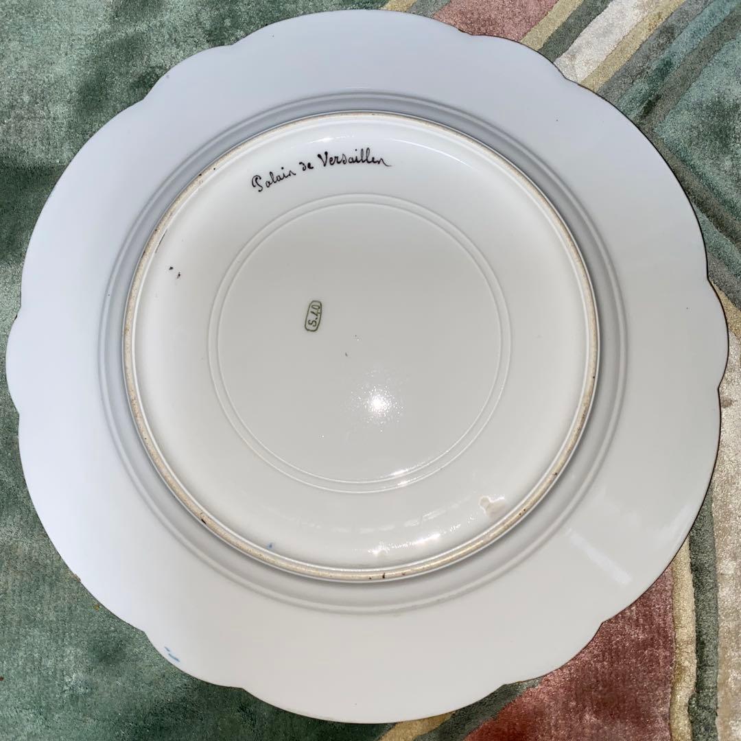 セーブル 風　手書き絵皿　ベルサイユ宮殿　25cm