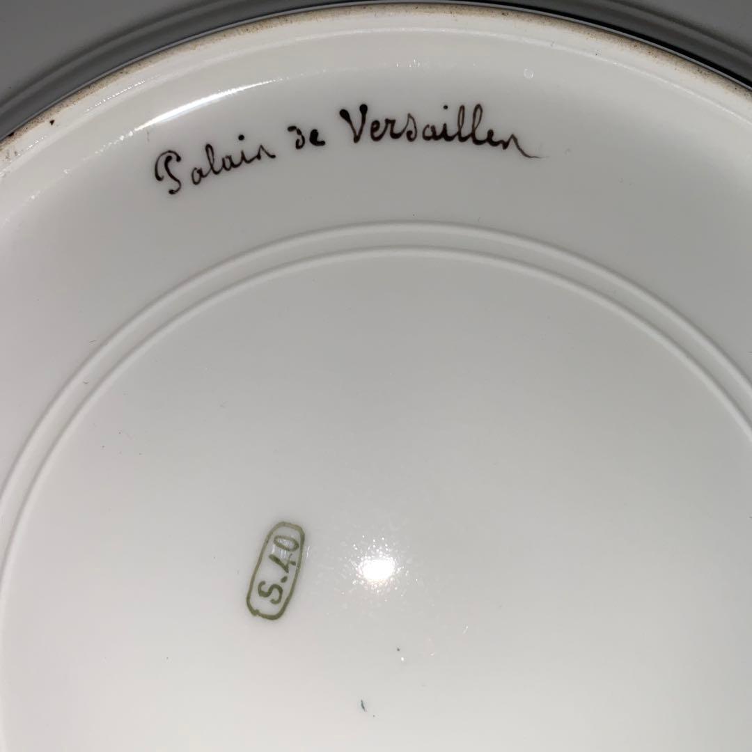 セーブル 風　手書き絵皿　ベルサイユ宮殿　25cm