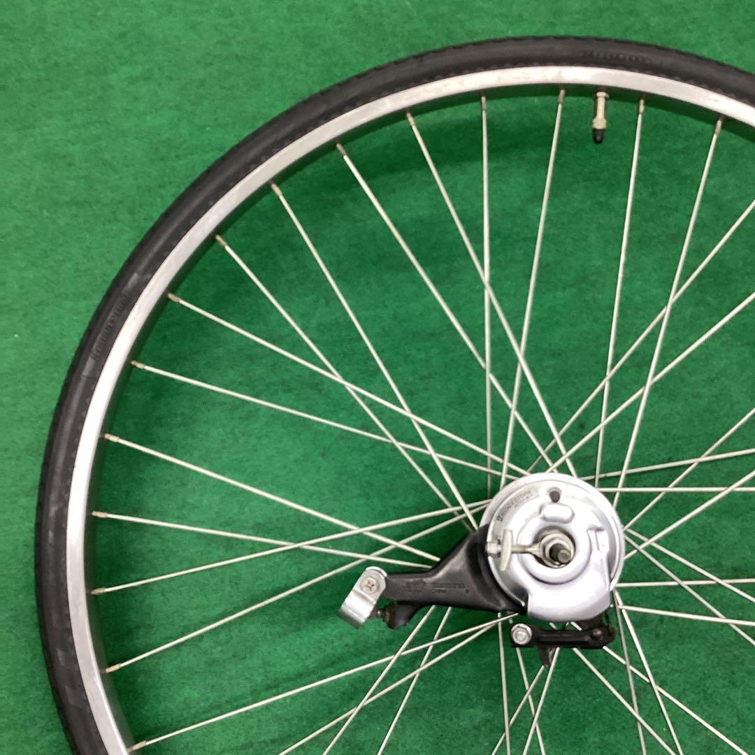 ステンレスリム&スポーク　後輪　27x1-3/8 タイヤ付　内装3段　ベルト仕様