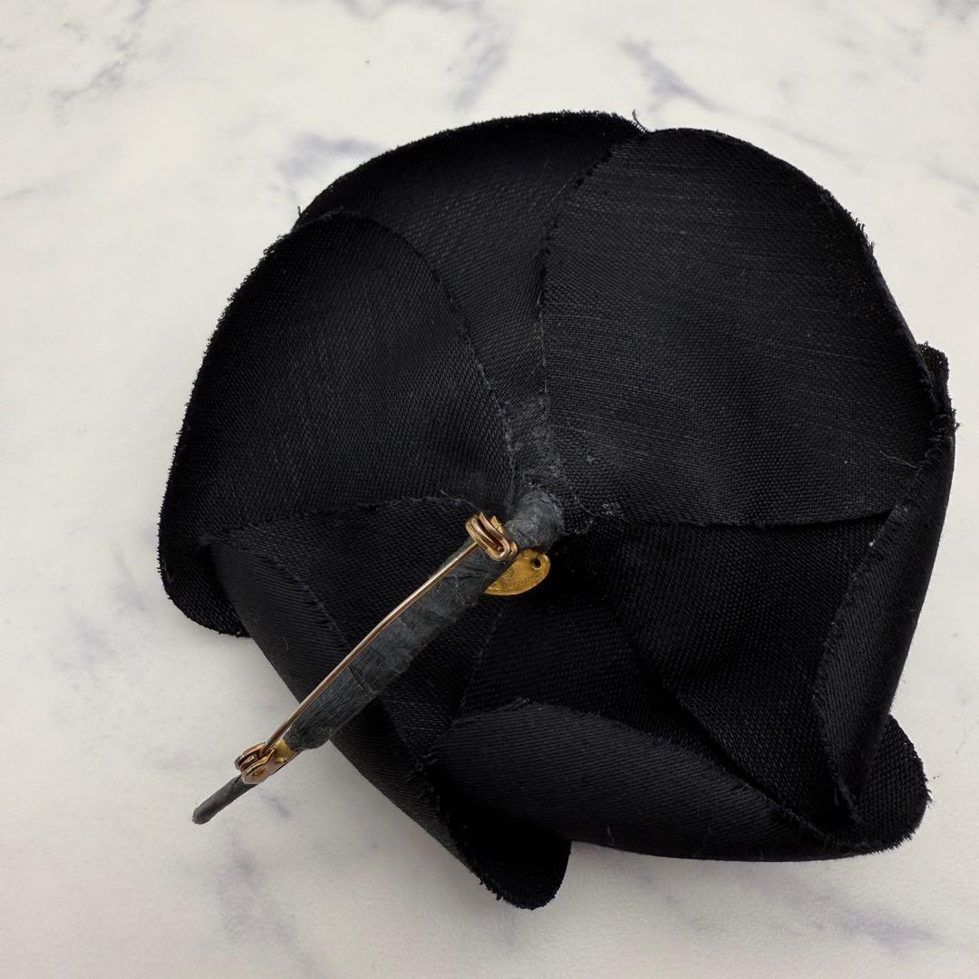 【CHANEL】 シャネル カメリア ブローチ コサージュ ブラック