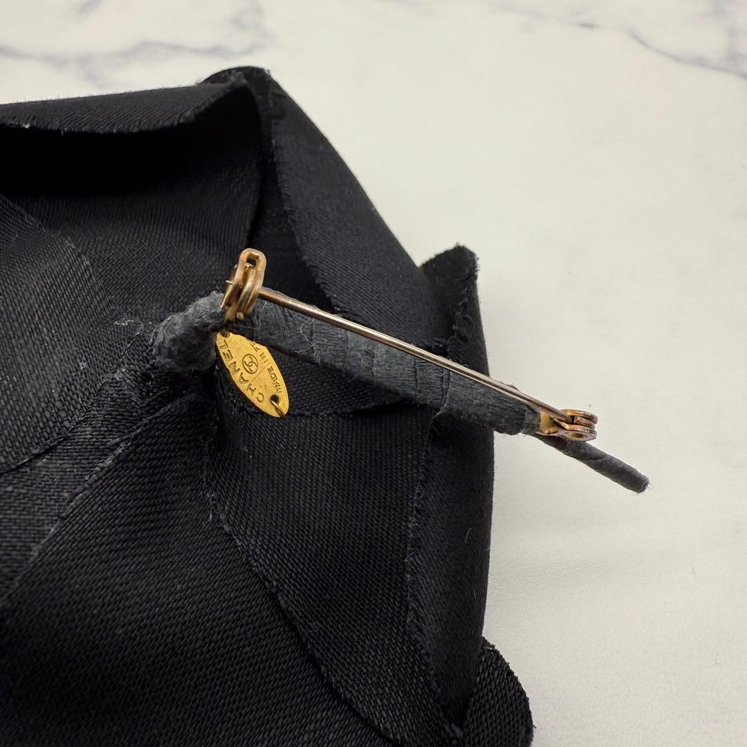 【CHANEL】 シャネル カメリア ブローチ コサージュ ブラック