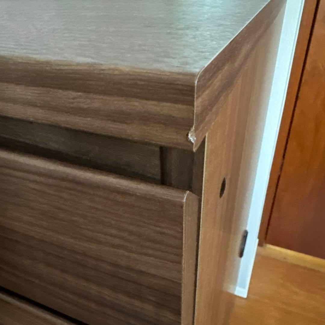 デスク 机 学習机 化粧台 ウォールナット色 IDC大塚家具