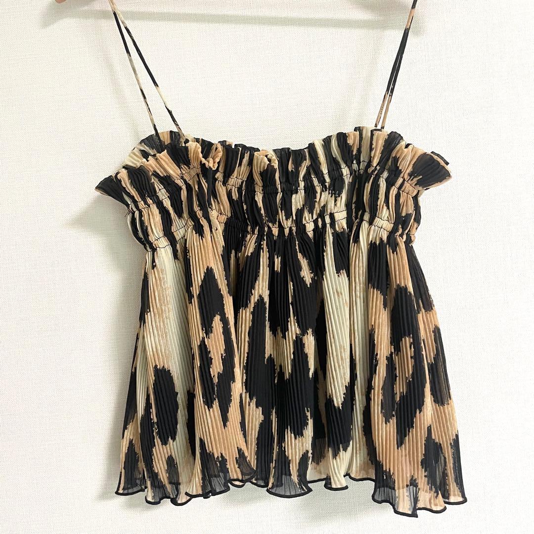 GANNI ガニー　ヒョウ柄　キャミソール トップス