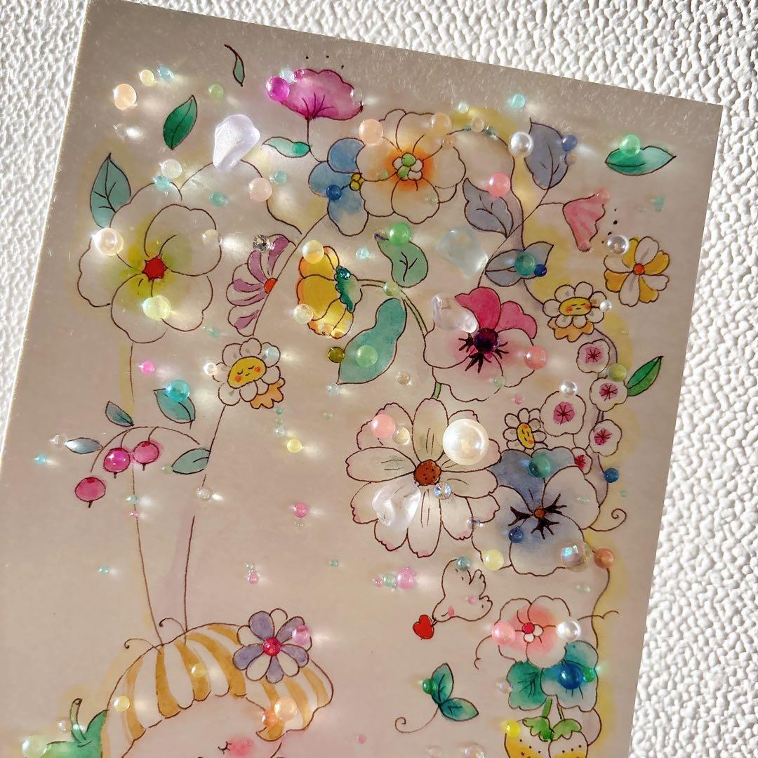 イラスト　シーグラスアート　水彩画　原画