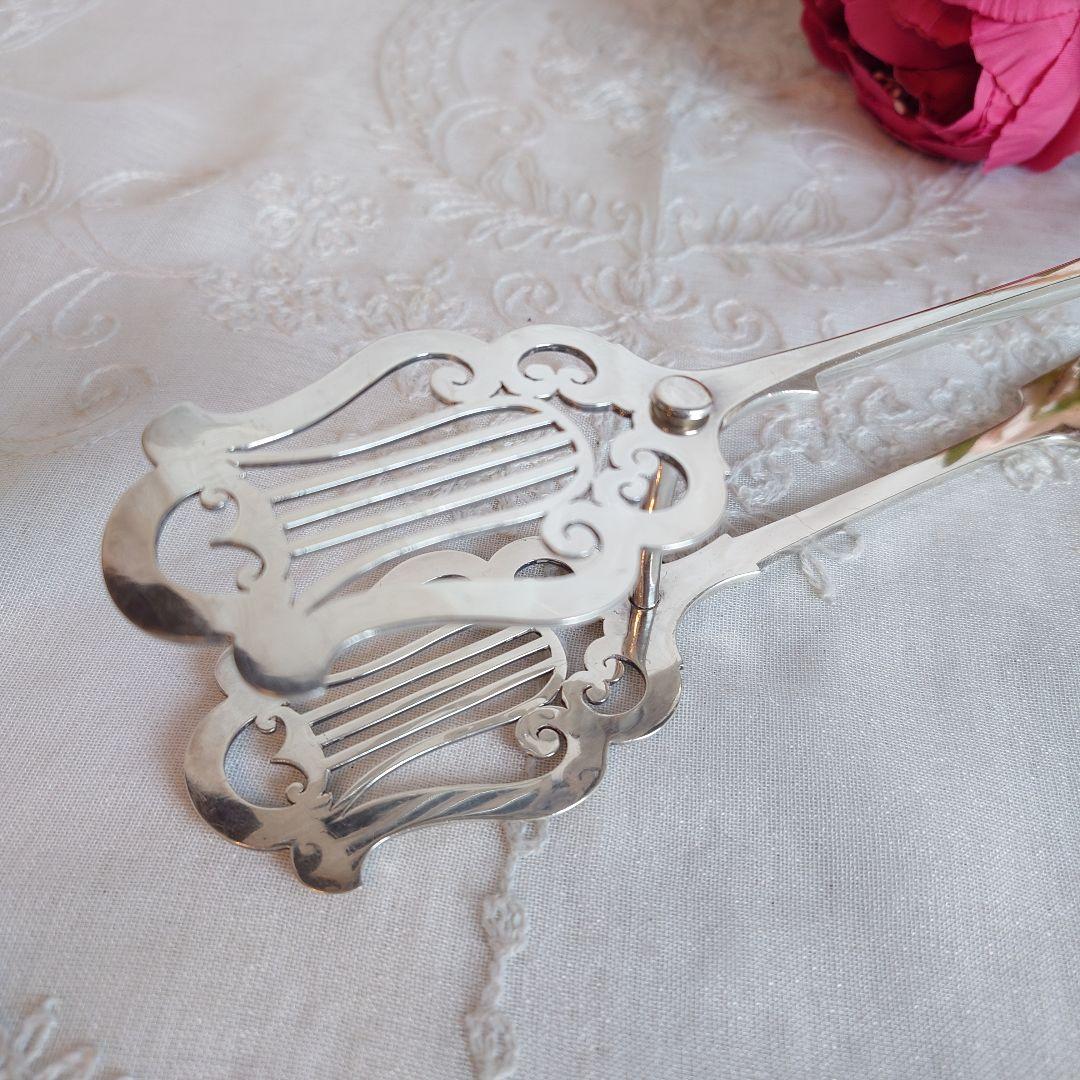 イギリス　アンティーク　シルバートング　サンドイッチトング　ケーキトング