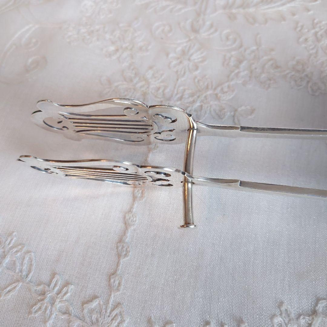 イギリス　アンティーク　シルバートング　サンドイッチトング　ケーキトング