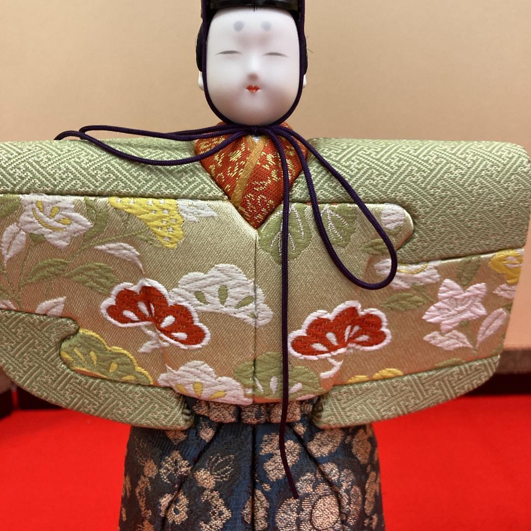 KM8 E18 美品！一秀作　木目込み立ち雛　ステキな衣装の雛人形　木目込み人形