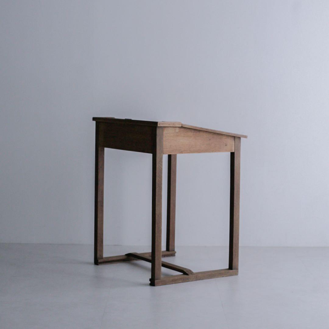 オーク材 チーク材 フランス アンティークデスク 無垢材 ブロカント 古家具