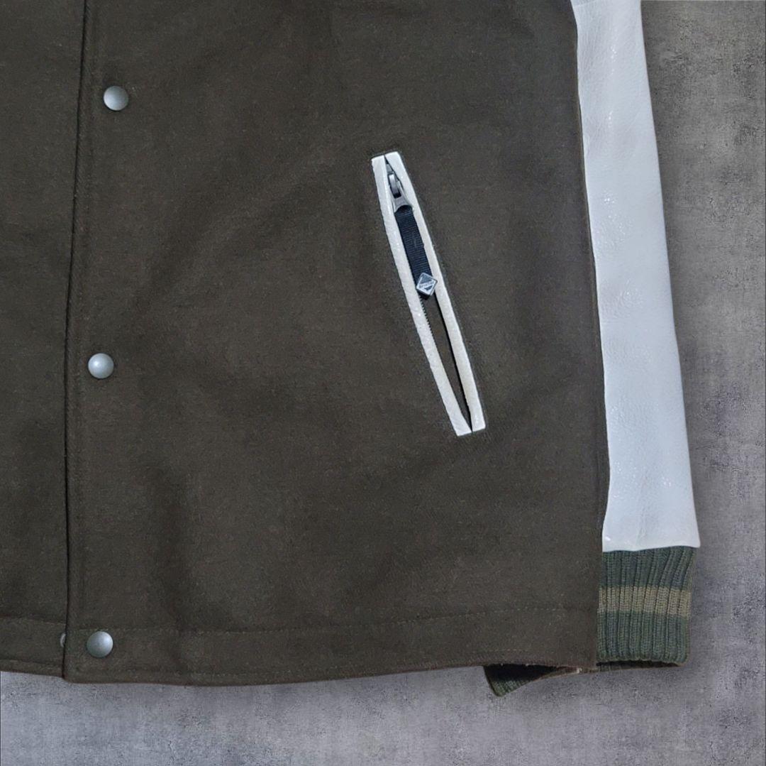 初期 F.C.R.B × NIKE スタジアムジャケット カーキ レザー M