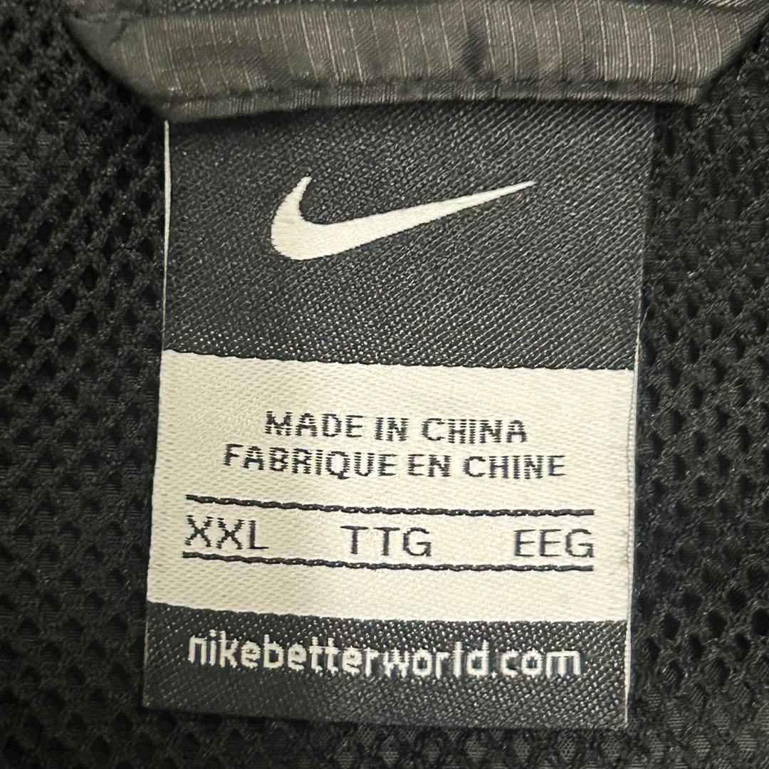 00s NIKE ナイロン 上下 パーカー ジャケット パンツ 刺繍ロゴ XXL