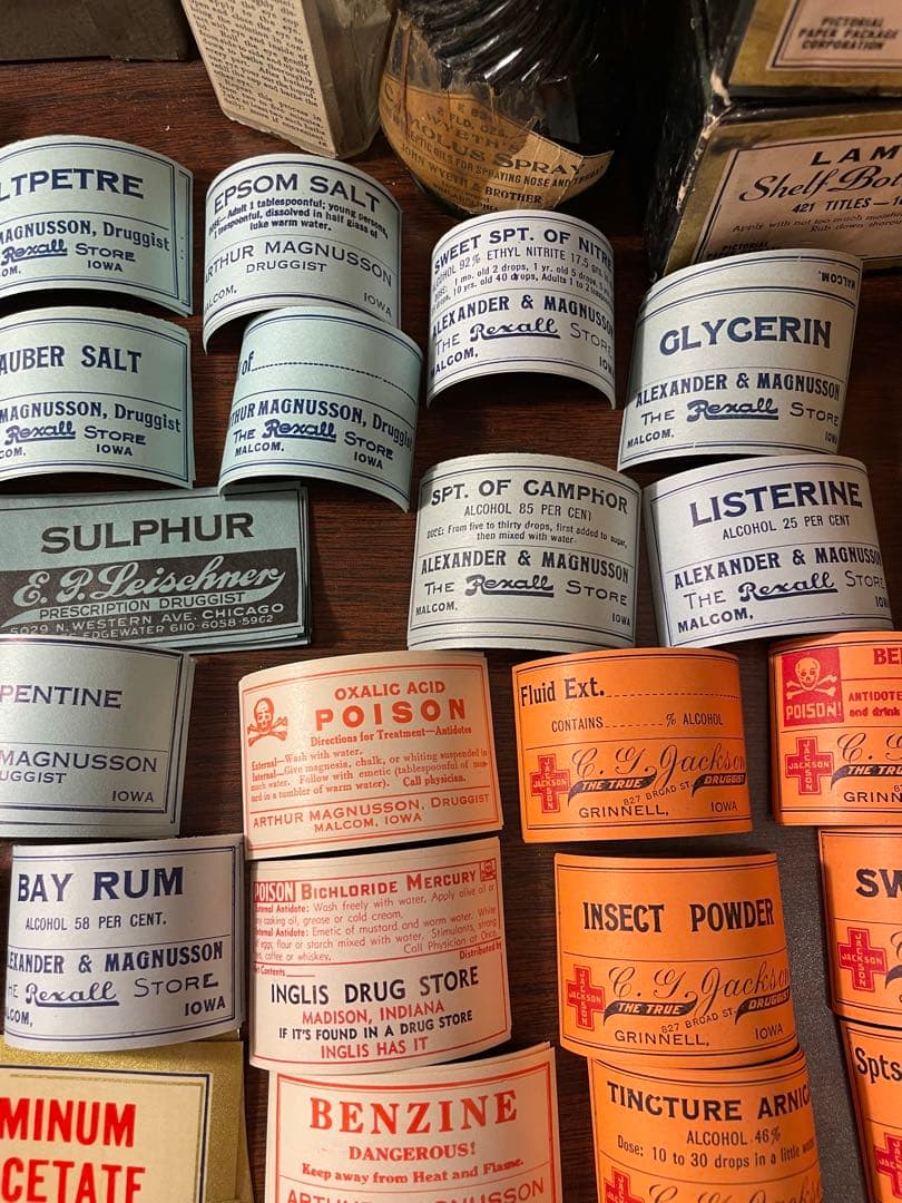 海外　ファーマシーラベル　75種各一枚計75枚　➕薬袋一枚　✖️3ラベル