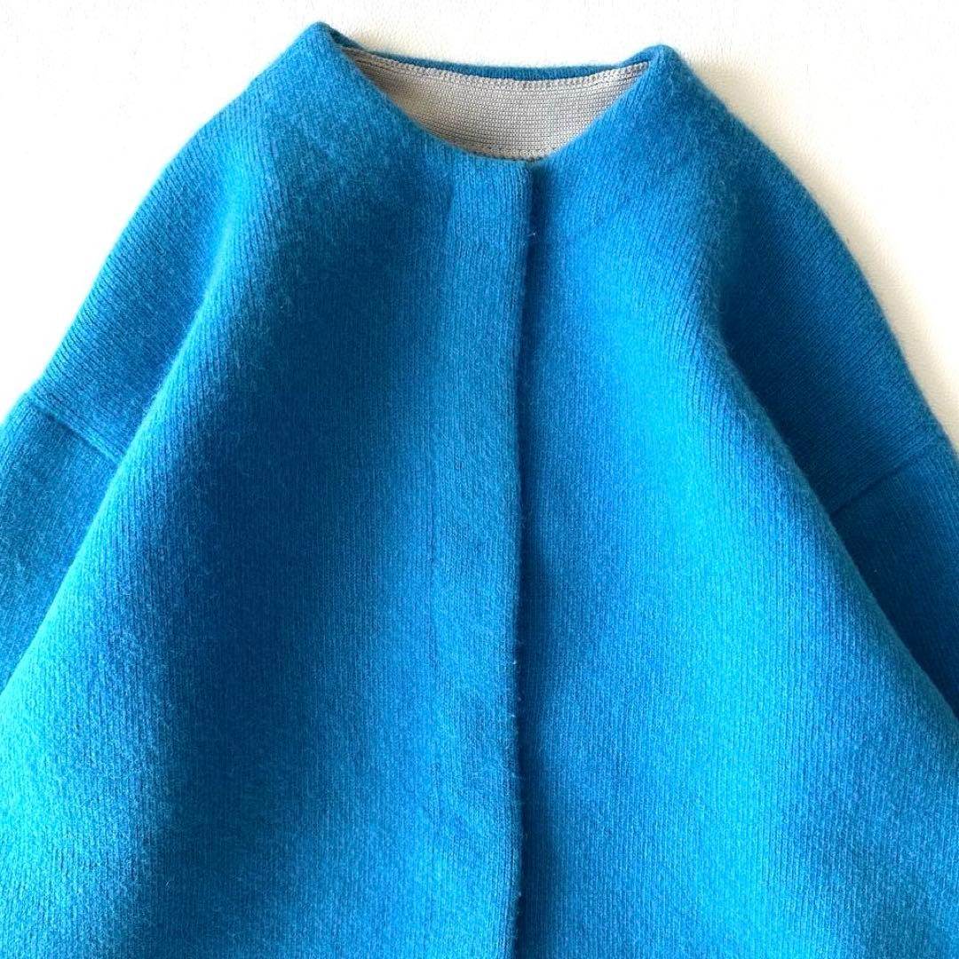 美品 希少 エレンディーク ベーシックCNラクーンミックスWカーディガン 01