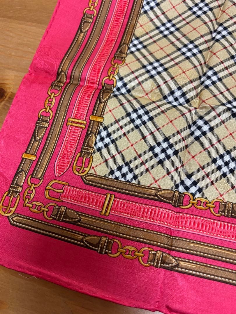 H*a様 シルク&コットンBurberrys チェック柄 ハンカチ 5点セット