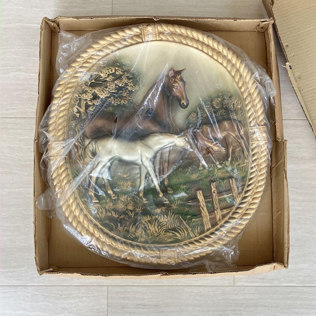 馬の立体壁掛けアート 装飾額　装飾品　ヴィンテージ