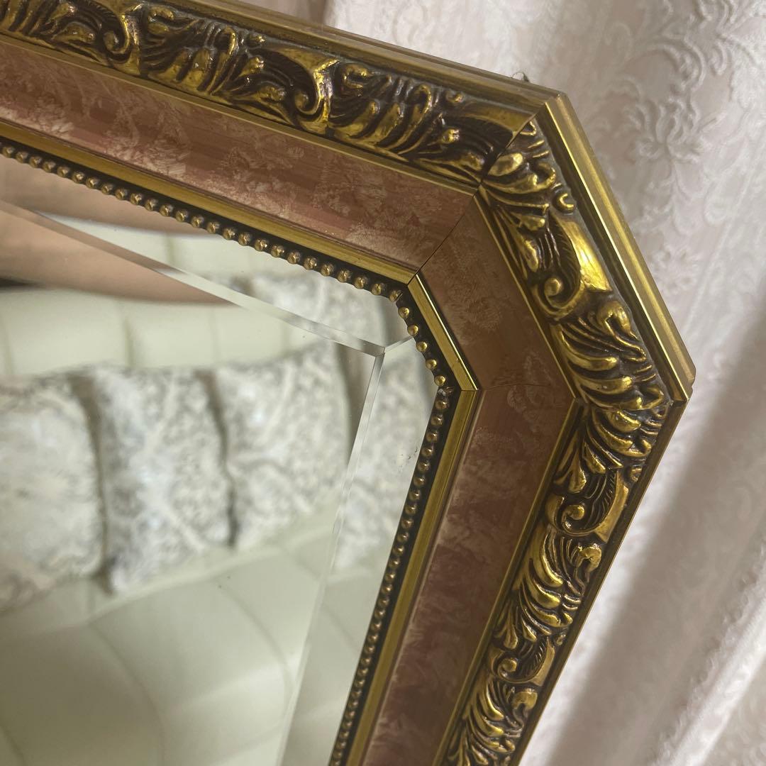 イタリア製　ウォールミラー　スタンドミラー　姿見　鏡　アンティーク