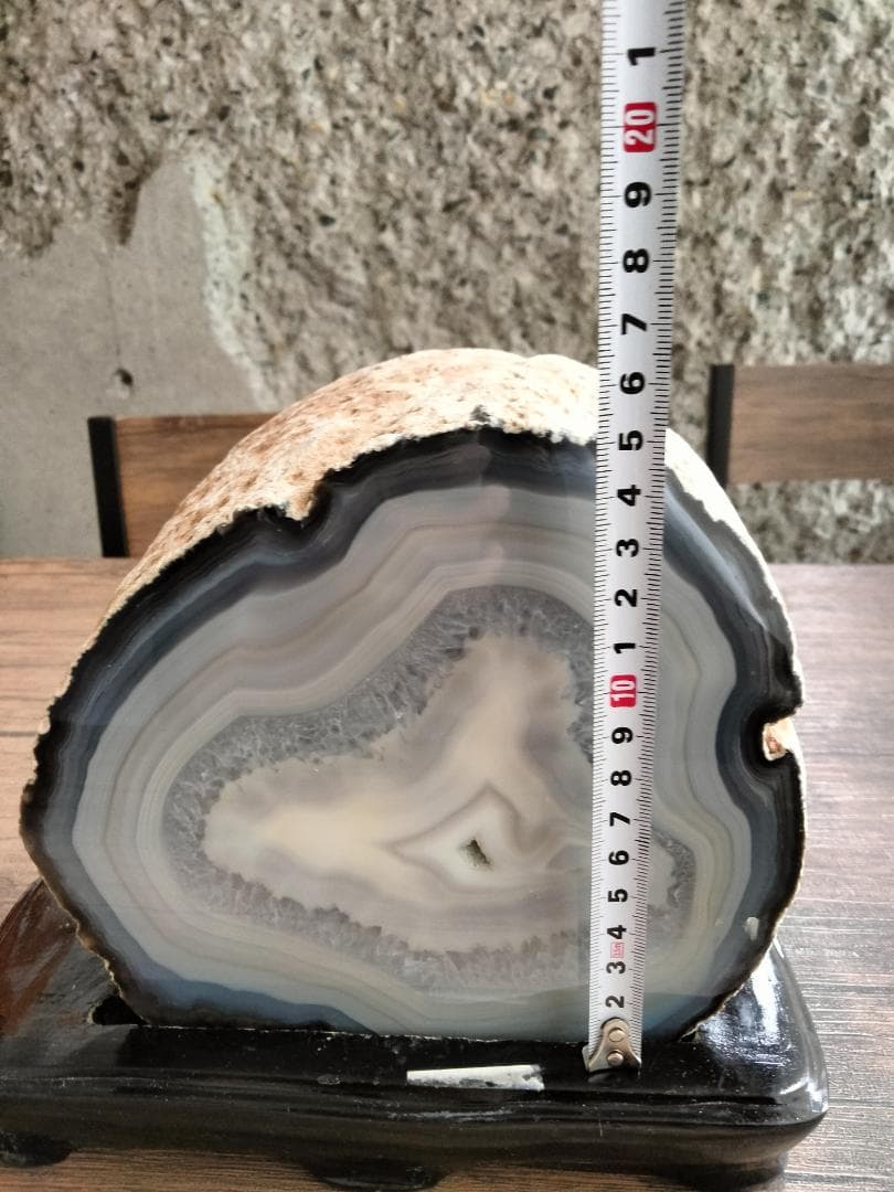 ☆青灰メノウアゲード（台座付き）　　　　　134