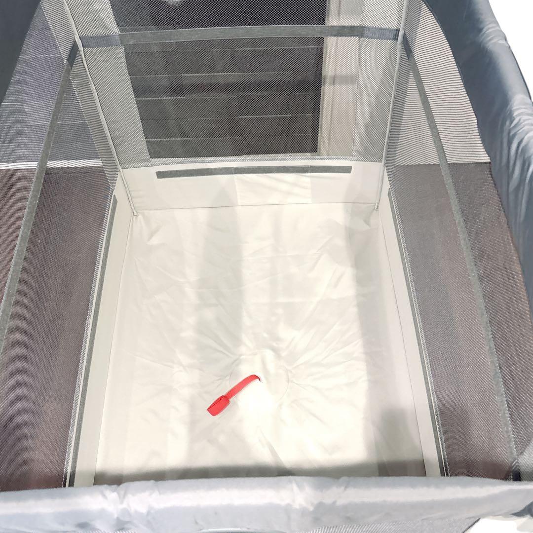 【付属品完備】アップリカ ココネルエアーABベビーベッド グレーベアー