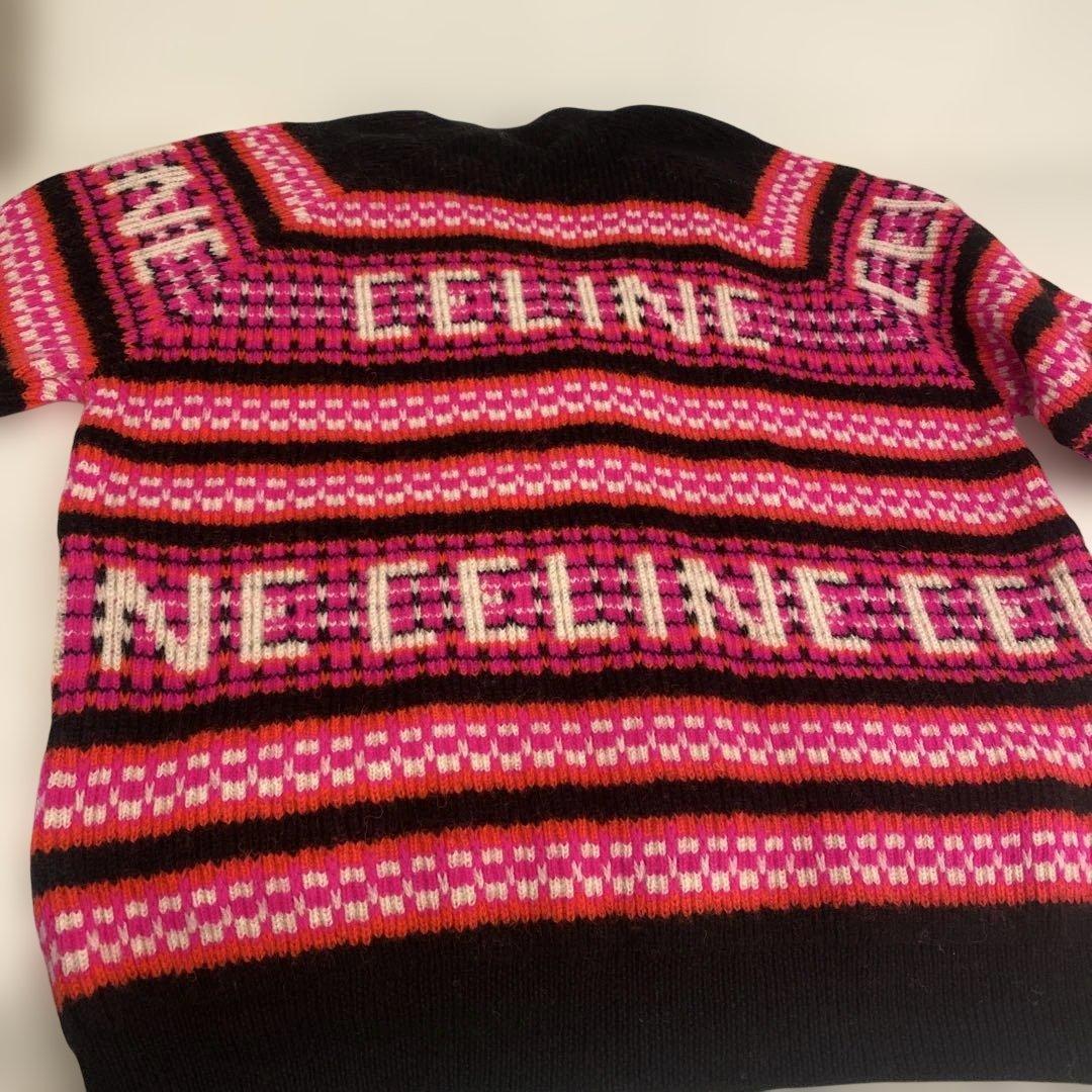 CELINE 幾何学模様 カーディガン S