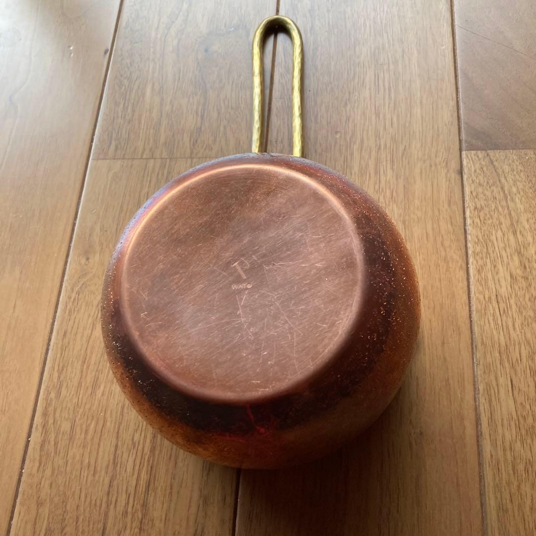 WATO ミルクパン 銅製 片手鍋 銀色内側仕上げ