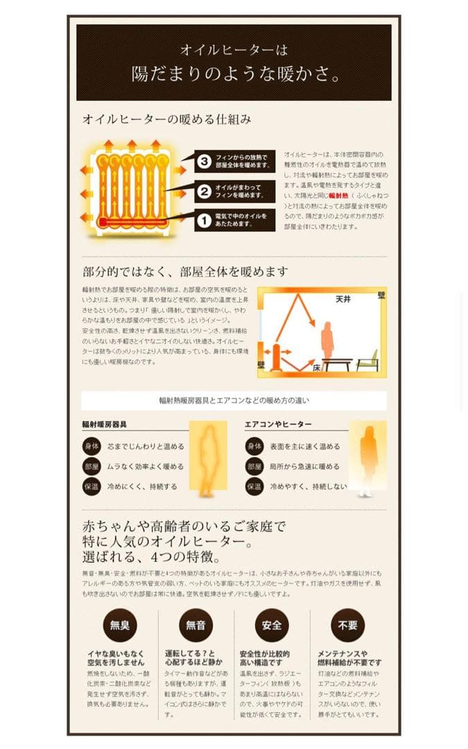 De'Longhiオイルヒーター デジタル表示 コンパクト