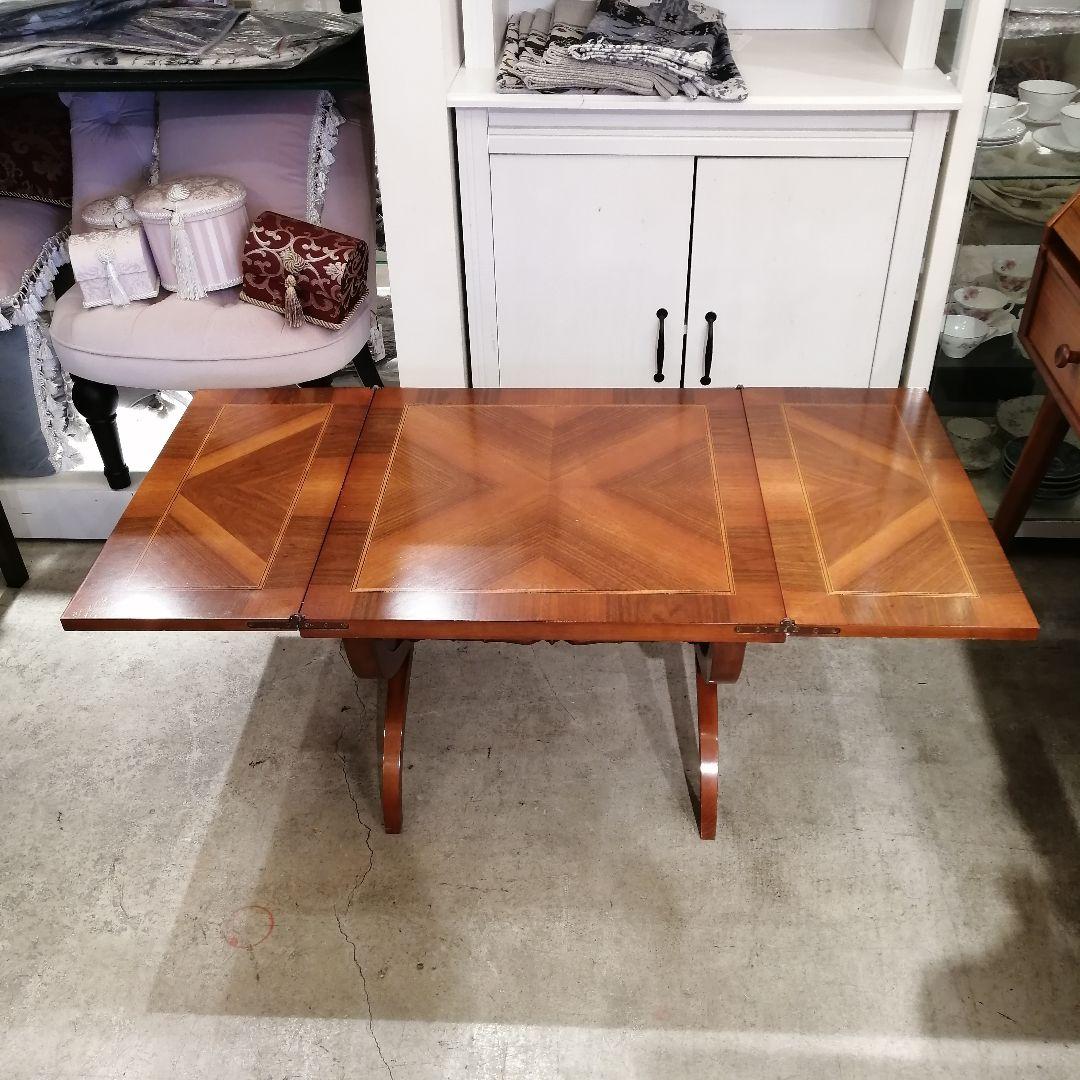 N【極美品】ヨーロピアンクラシック 拡張式 センターテーブル ローテーブル