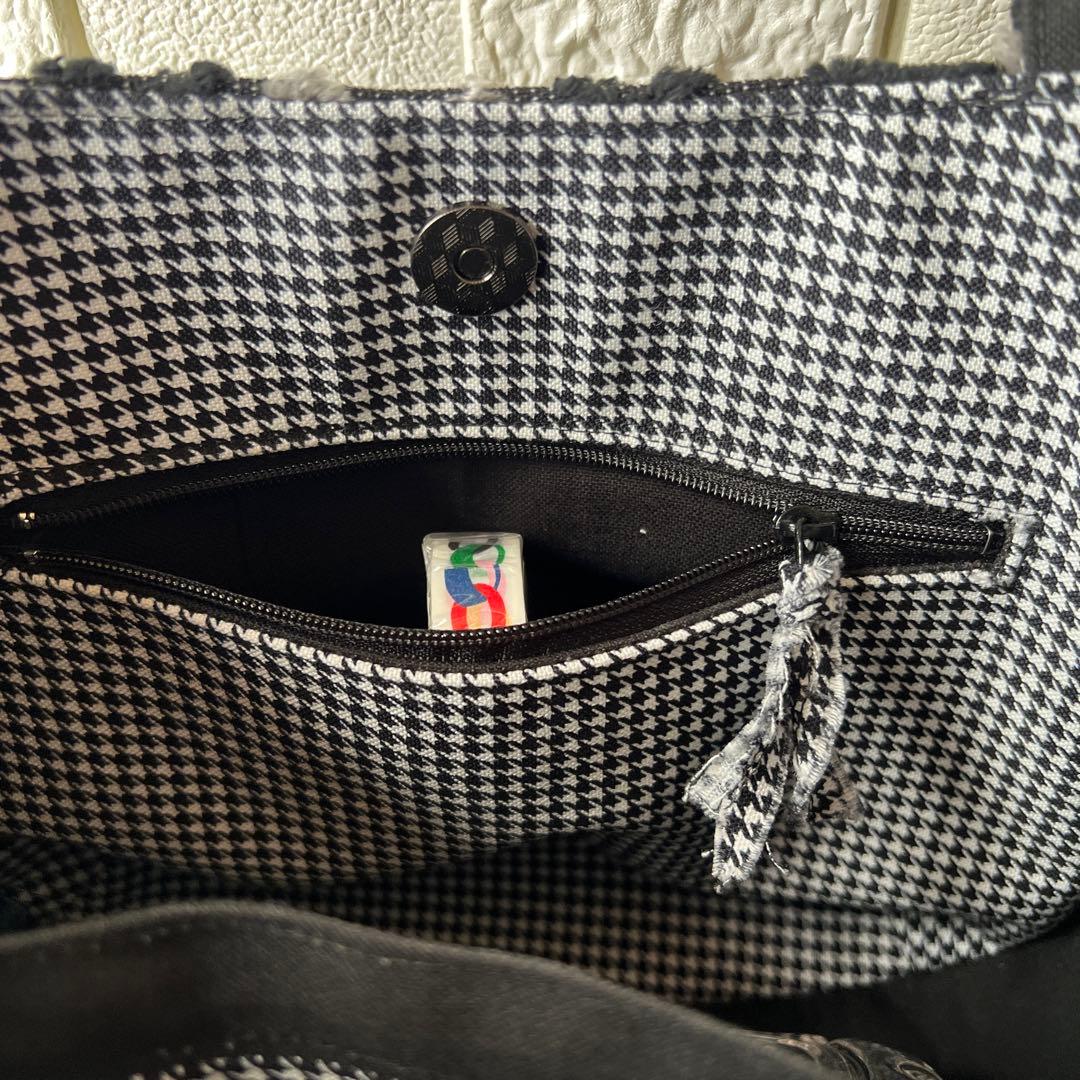 専用【ジョリーフルール】もふもふ　チューリップバック　S パンダブラック　①