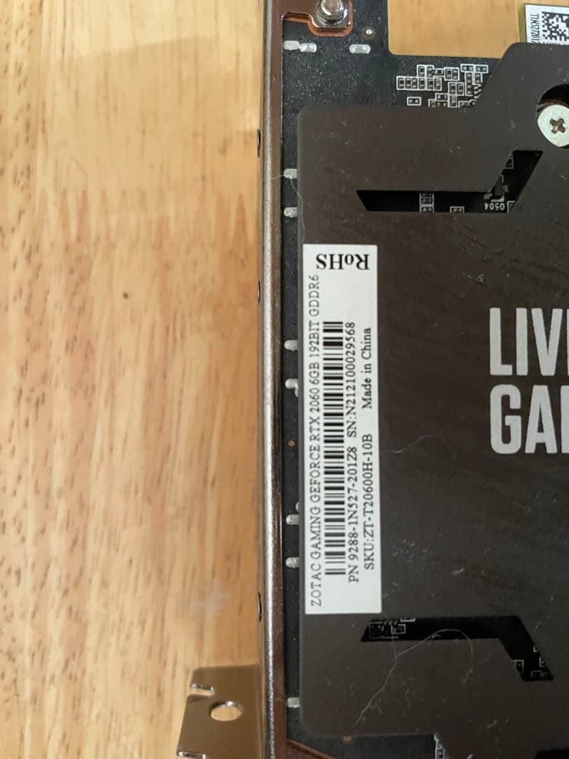 ZOTACゲーミング デュアルファン グラフィックボードRTX2060 6G