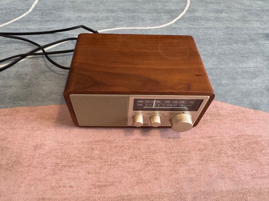 SANGEAN スピーカー WR-302 AM/FMラジオ ウッド調デザイン