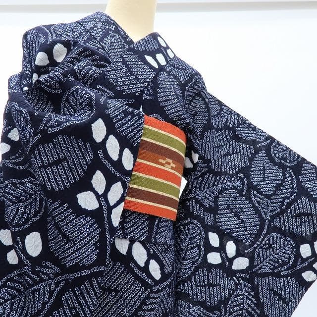 専用Y3488◆有松鳴海絞り 背・居敷当て付 ゆったりサイズ 高級浴衣 夏着物