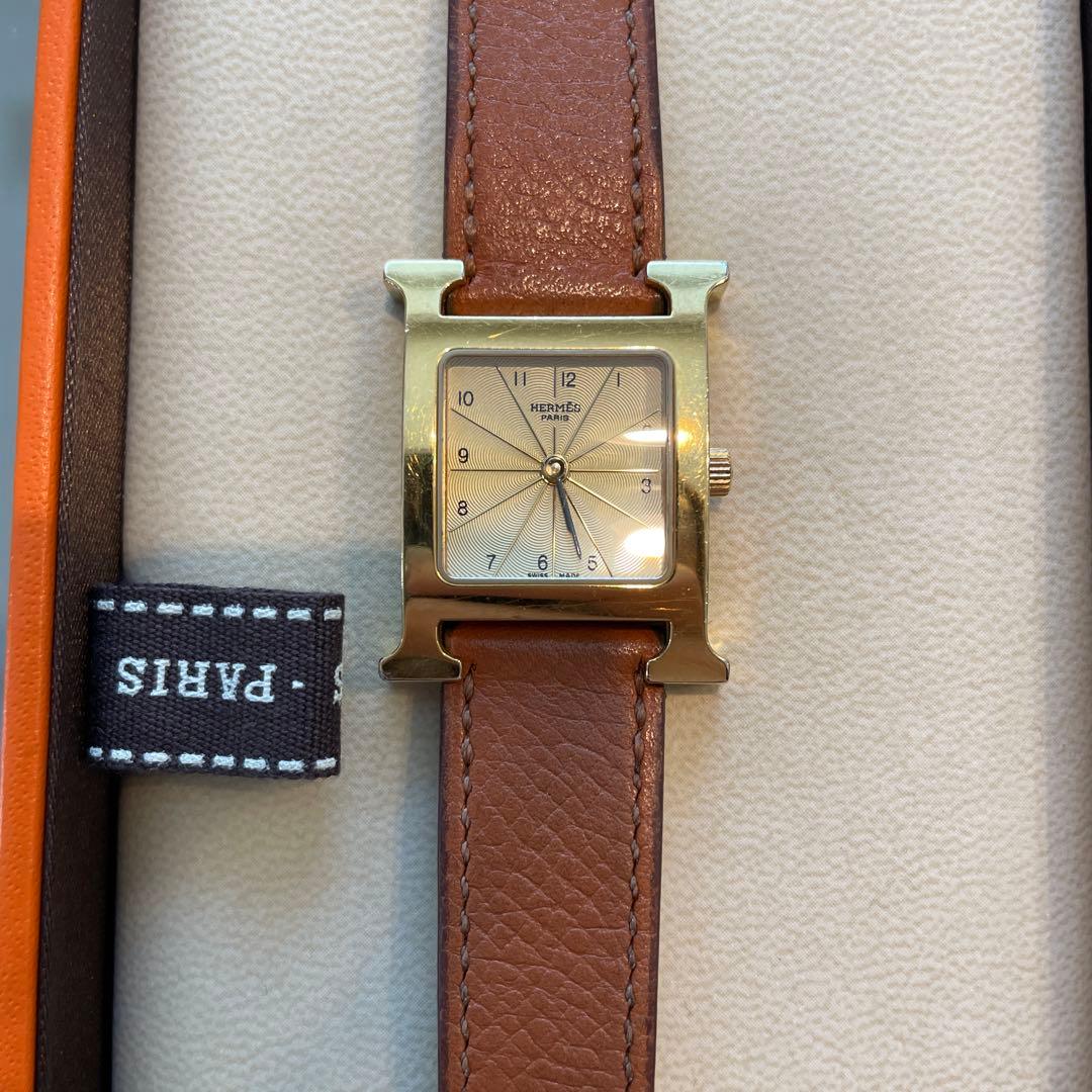 【専用】Ｈウォッチ ゴールド金具 革専用　ベルト レディース腕時計