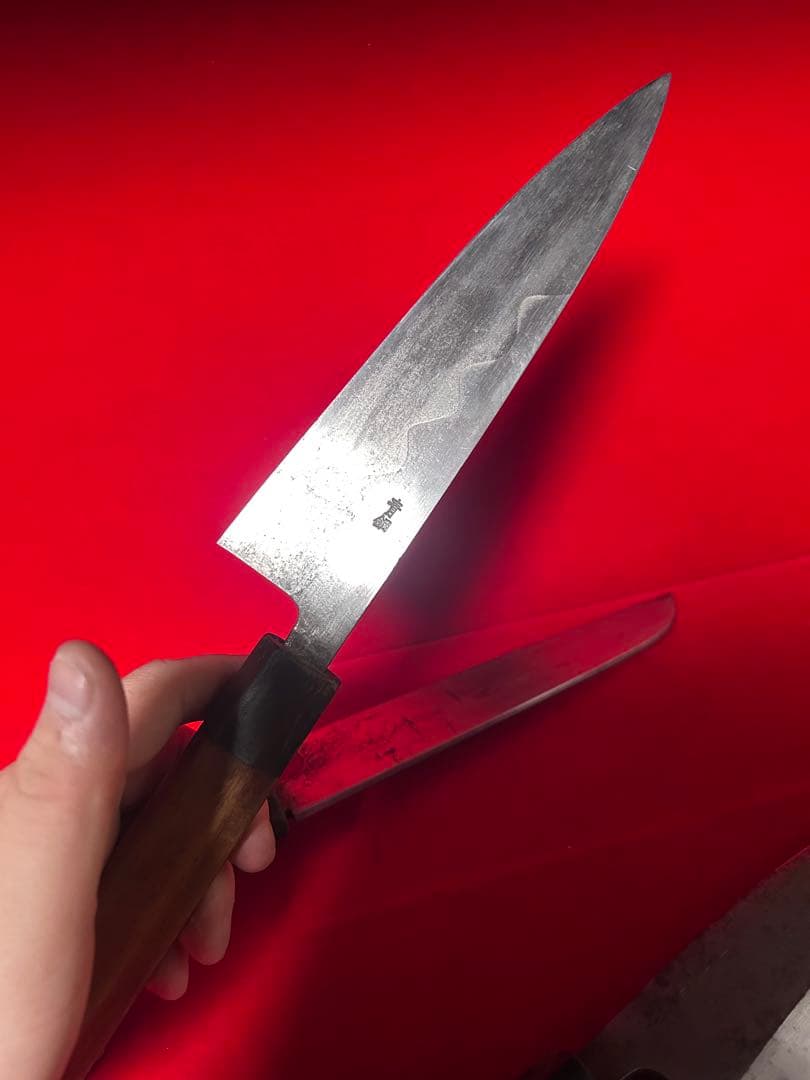 包丁　国行鍛錬　薄刃　身卸　青鋼　杉本　出刃　まとめて3本　中古品