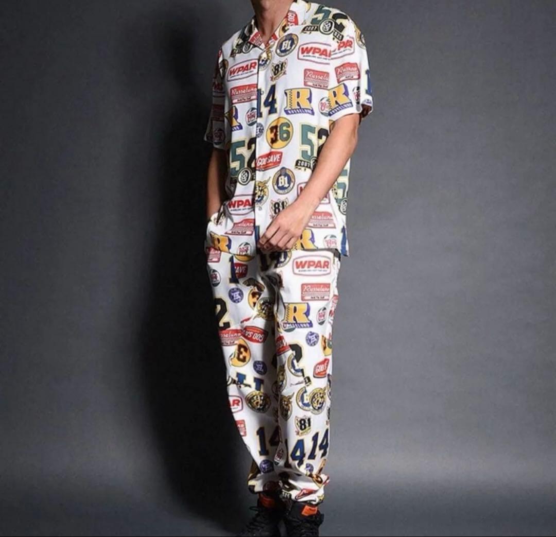 RUSSELUNO ラッセルノ ゴルフパンツ 総柄 ホワイト サイズ5（L相当）