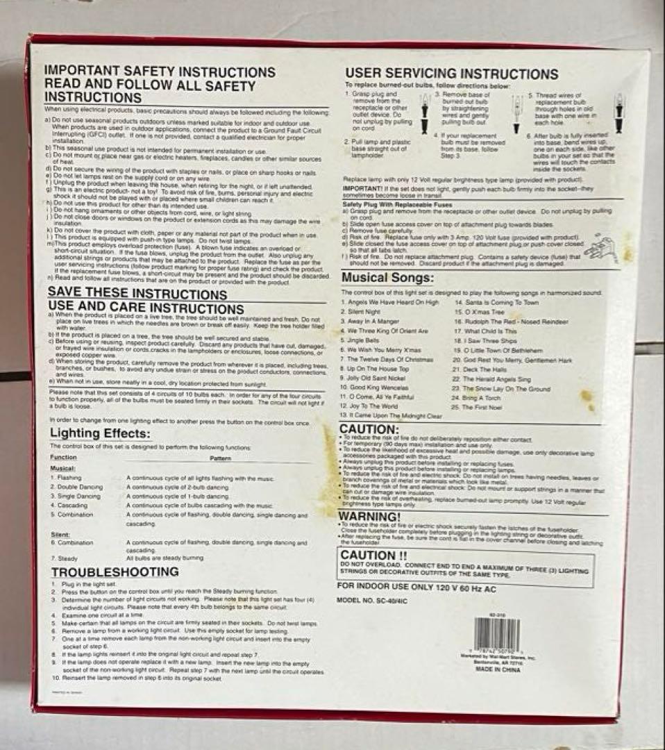 クリスマスツリー電飾、飾り　アメリカ製含む